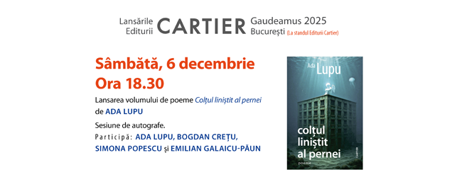 Evenimente Cartier la Gaudeamus 2025