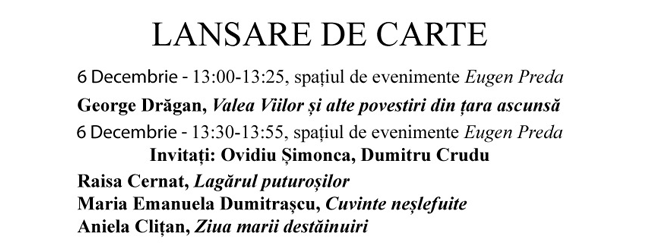 Evenimente Editura Revistei Timpul la Gaudeamus 2025 | Eugen Preda