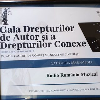 Radio Romnia Muzical, premiat la Gala drepturilor de autor &#537;i a drepturilor conexe