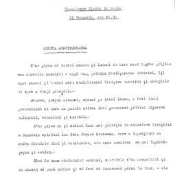 &#8221;Universitatea Radio&#8221;. Stavri Cunescu - Geneva muncitoreasc (14 ian. 1934)