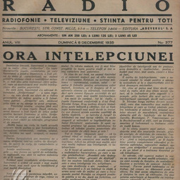 Pagină dedicată emisiunii &#8221;Ora Străjerilor&#8221; (1935)