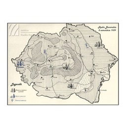 Harta emi&#539;toarelor radio din Romania la 8 octombrie 1939
